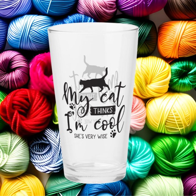 funny cat lovers word art glass (Creator Uploaded)