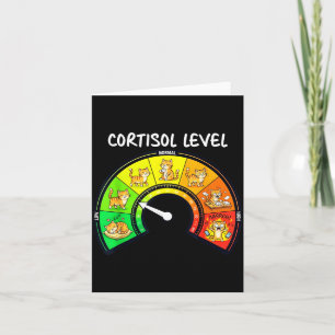Funny Cat Low Cortisol Levels Meme Mental Health Card