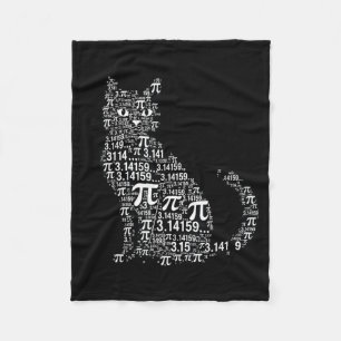 Funny cat math lover geek design fleece blanket