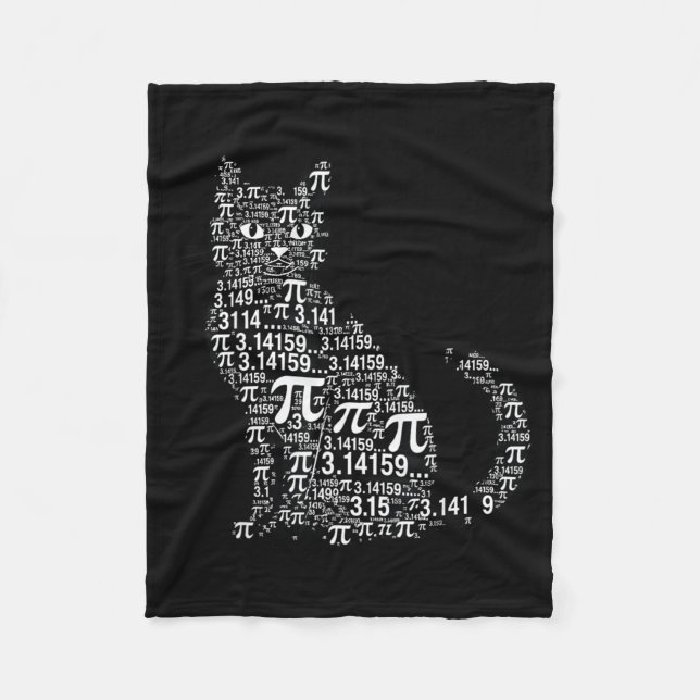 Funny cat math lover geek design  fleece blanket (Front)