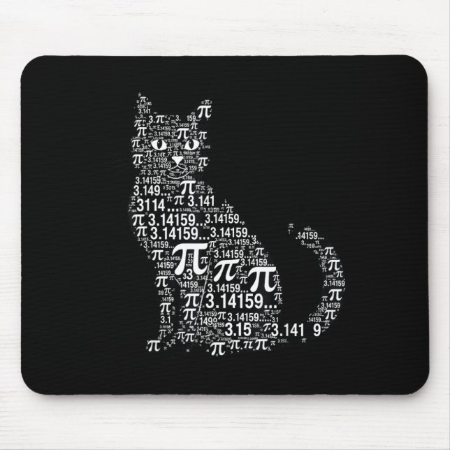 Funny cat math lover geek design  mouse pad (Front)