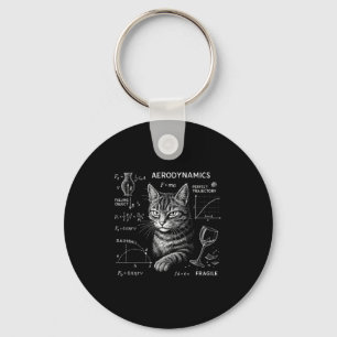 Funny Cat Math Physics Equations Science Humor Key Ring