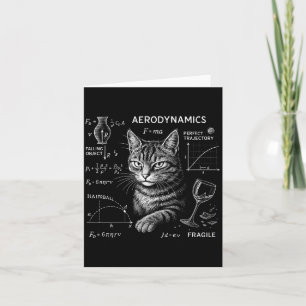 Funny Cat Math Physics Equations Science Humour  Card