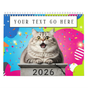 Funny Cat Meme Calendar 2026