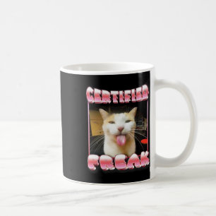 Funny Cat Meme - Certified Freak Funny Cat Meme Coffee Mug