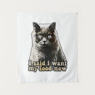 Funny cat meme for cat lovers and kitten owners tapestry