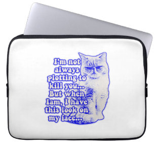 Funny cat meme for cat owners and kitty lovers laptop sleeve