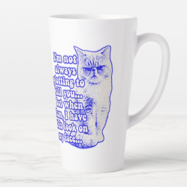 Funny cat meme for cat owners and kitty lovers latte mug (Right)