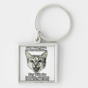 Funny cat meme for cat persons and cat lovers key ring
