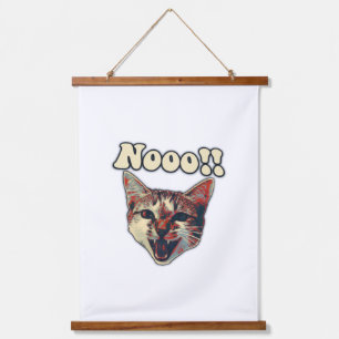 Funny cat meme for cat persons and cat owners  hanging tapestry