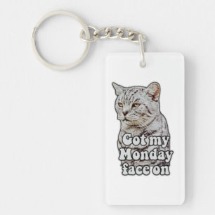 Funny cat meme for kitty lovers and cat lovers key ring
