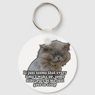 Funny cat meme for kitty lovers and cat owners key ring