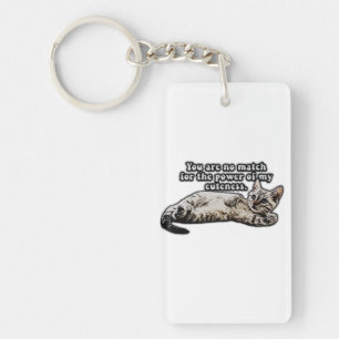 Funny cat meme for kitty owners and cat owners key ring