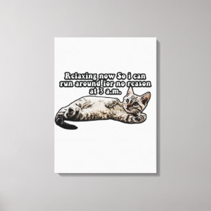 Funny cat meme for kitty persons and cat owners canvas print