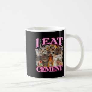Funny Cat Meme I Eat Cement Japanese Quote Animal  Coffee Mug
