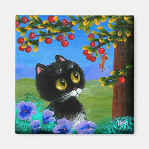 Funny Cat Mouse Creationarts Magnet
