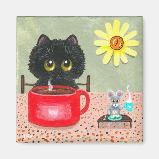 Funny Cat Mouse Creationarts Magnet (Front)