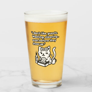 Funny Cat Mug – Introvert Humor Quote Glass