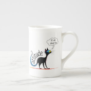 Funny Cat Mug– Missy Miss Catitude Bone China Mug