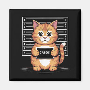 Funny Cat Mugshot Toilet Paper Meme Magnet