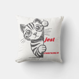 Funny Cat Mum Gift Jest Typography Design Play Cushion
