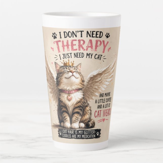 Funny Cat Mum Latte Mug (Front)