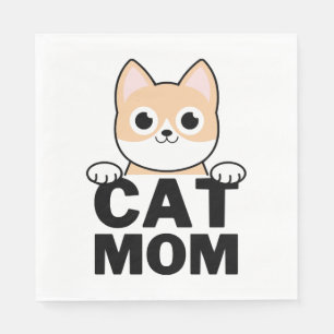 Funny Cat Mum Napkin