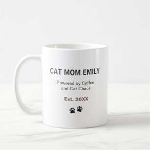 Funny Cat Mum Personalised Mug Custom Name Coffee