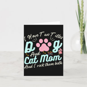 Funny cat mum quote, floral happy mother's day, card