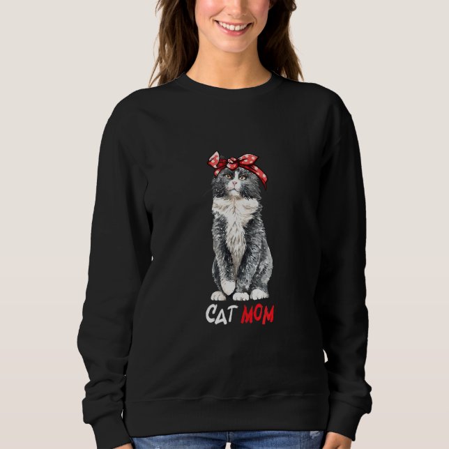 Funny Cat Mum Sweatshirt (Front)