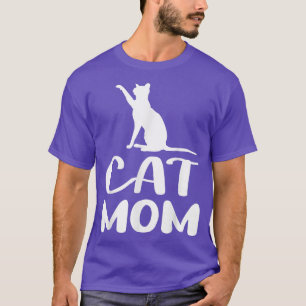 Funny Cat Mum Ts for Women Funny Cat Mum Graphic W T-Shirt