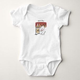 Funny Cat, Music and Friends Baby Bodysuit