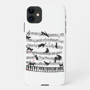 Funny Cat Music Note, Gift For Piano Player, Music iPhone 11 Case