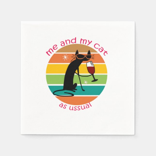 Funny Cat Napkin (Front)