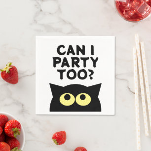 Funny cat napkins for party event