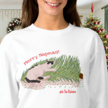 Funny Cat Napping on Fallen Christmas Tree