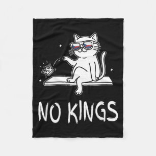 Funny Cat No King Men and Women Fleece Blanket