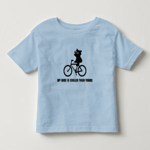 Funny Cat on Bike T-Shirt Cool Cycling Graphic T