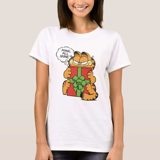 funny cat on christmas T-Shirt (Front)