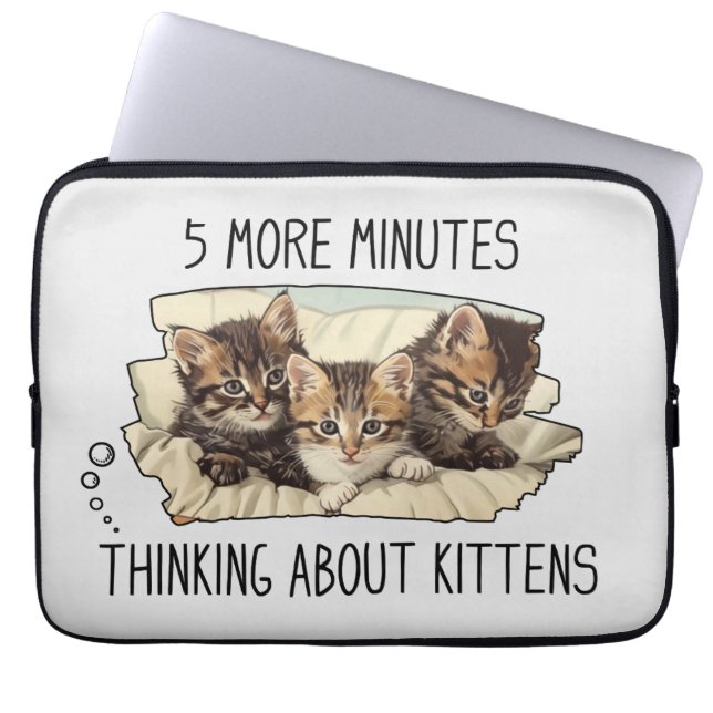 Funny Cat or Kittens Laptop Sleeve (Front)