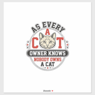 Funny Cat Owner Quote Vintage Engraving Design_1