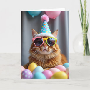 Funny Cat Party Celebration Card