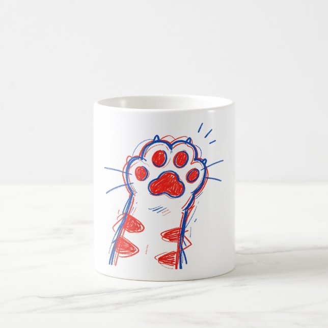 Funny Cat Paw High Five Cat Lover  Coffee Mug (Center)