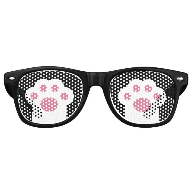 Funny Cat Paws Sunglasses / Party Shades (White) (Front)