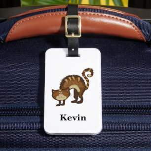 Funny Cat Personalised Luggage Tag