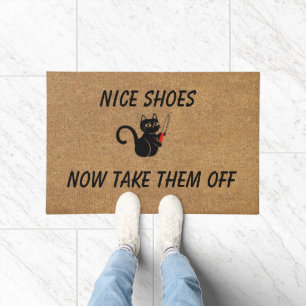 Funny cat personalizable Front doormat