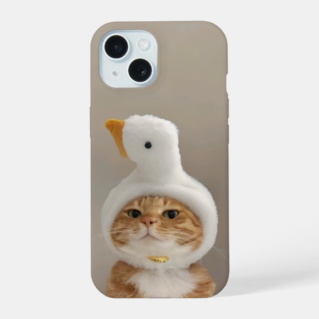 Funny Cat Phone Case – iPhone 15 Slim Fit Case (Back)