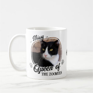 Funny Cat Photo Queen Of Zoomies Coffee Mug