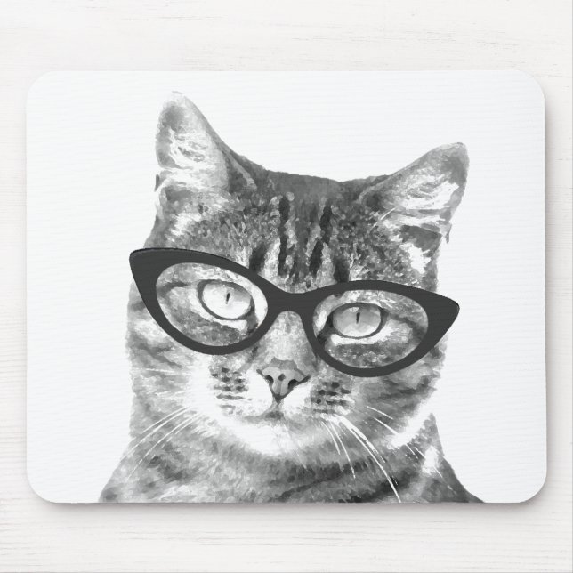 Funny cat photograph mouse pad design (Front)