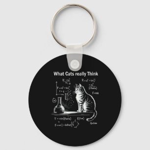 Funny Cat Physics Humour Design What Cats Really T Key Ring